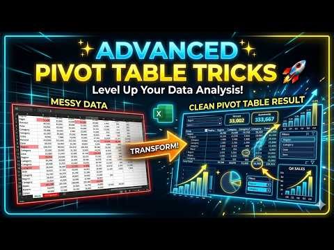 Excel Pivot Table Secrets | Advanced Data Analysis Tricks