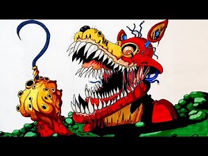 Twisted Foxy Animatronic Drawing - from FNaF Twisted Ones