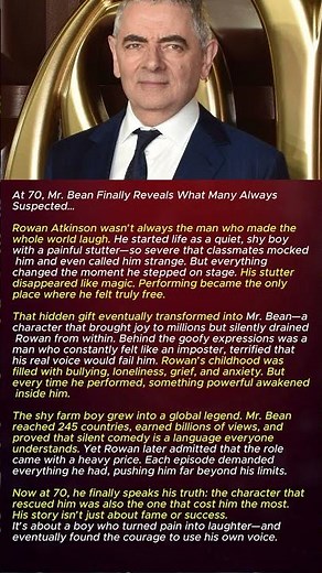 The Untold Story of Mr. Bean: Rowan Atkinson Speaks Out