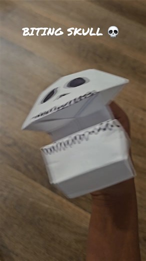 Paper Biting Skull! 💀 #paperskull #Skull #PaperBitingSkull #howto #shorts