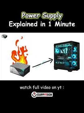 Power Supply Explained in 1 Minute #gaming #pc #techexplained #tech #shorts #computer