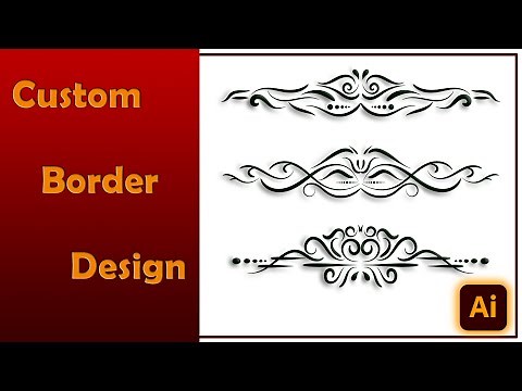 How to design border elements using custom brushes in Adobe illustrator cc | tutorial