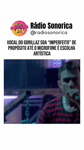 Rádio Sonorica - Música e Entretenimento on Instagram: "Mesmo sendo um projeto virtual, o Gorillaz tem uma identidade vocal muito concreta. A voz de Damon Albarn carrega distância emocional, vulnerabilidade e um certo cansaço humano que virou marca registrada da banda. Ele canta como quem observa o mundo de fora, nunca em excesso, nunca tentando impressionar. Sem autotune, o timbre revela textura, pequenas falhas e nuances que dão vida ao som. Nos registros mais baixos, a voz fica quase murmurad
