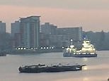 The Woolwich Ferry spins around blaring its horn for Clap for Carers