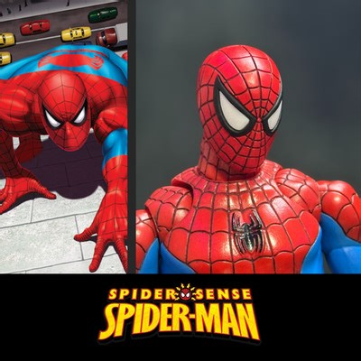 HEAD ONLY Mafex 185 Spider-Man Scott Johnson Art 2005 1:12 Scale Custom Sculpt | eBay