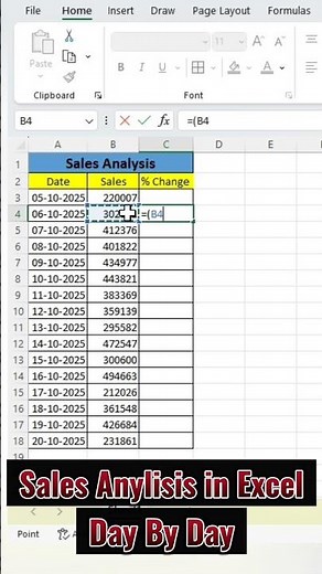 Sales Analysis in Excel: Daily Breakdown