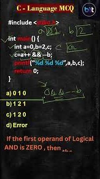 Output '1 2 0' কেন? 🤔 | C Programming Tricky MCQ | Short-Circuit Evaluation | #shorts #cprogramming