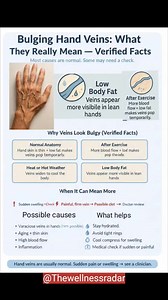 Bulging Hand Veins: What They REALLY Mean #healthtips #fbreelsvideo | thewellnessradar.com