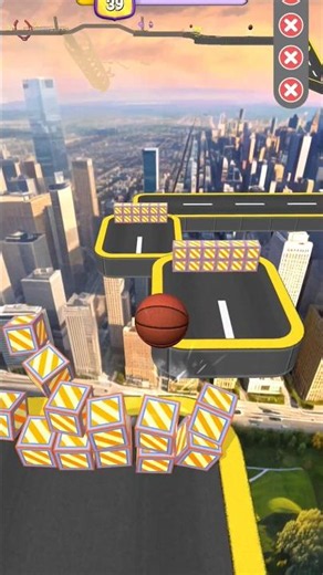 Epic Basketball Run Challenge 🏀 | Crazy Sky Road Gameplay #shorts