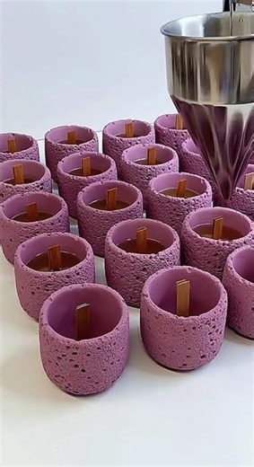 Rose Quartz Concrete Candles 🕯️💎 Rustic meets chic