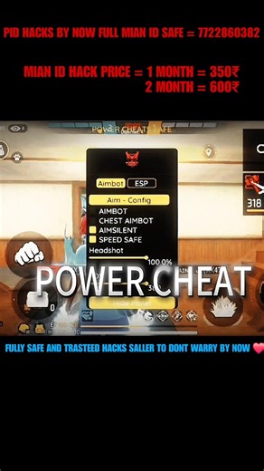 Hacker Power 😈 Panel For Mobile FF 💀 Free fire hack New 🔥 | Free Fire panel Ob50 🤯 #freefire #shorts