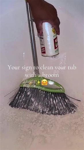 ASMR Bathtub Cleaning with a Broom