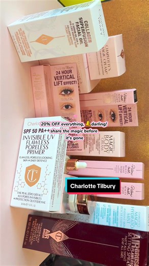 @Charlotte Tilbury 20% OFF everything, darling! The sitewide beauty sale is live till tomorrow 🩷 get yours while you can!! Use my link https://friends.charlottetilbury.com/s/bella.skincare and code CT-SOCHS08OG5K 20% EVERYTHING!* UNLOCK A FREE SPOTLIGHT BEAUTY LIGHT WAND WHEN YOU SPEND €110!* apply to be a charlotte magic beauty Star https://friends.charlottetilbury.com/i/bella.skincare #AD #CharlotteTilbury #MagicBeautyStars