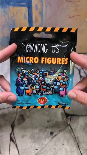 Opening AMONG US Micro Figures! RARE Glow in the dark 🍳🌟👨‍🚀🚀 #toyunboxing #amongus #shorts