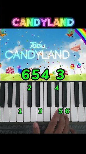 How to Play Candyland Easy Piano Tutorial #shorts #viral #candyland #trending