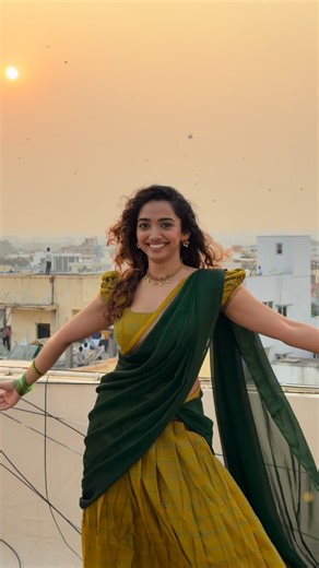 Saanve Megghana on Instagram: "Congratulations to alllll the films released this Pongal! 🤩🪁 Vvvv happy to be a small part of #AnaganagaOkaRaju 🙌"