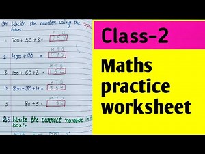 class-2 maths worksheet || Maths worksheet class -2||