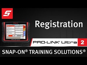 Registration : PRO-LINK® Ultra (Pt. 2/10) | Snap-on® Training Solutions®