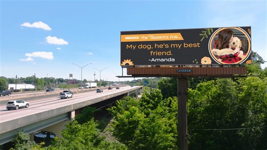 This year, we are celebrating the holidays in a big way with our #LamarGivesThanks billboard campaign. The campaign is now live, so keep an eye on Lamar digital billboards across the country! Check out our map of billboard locations on LamarGivesThanks.com. | Lamar Advertising Company