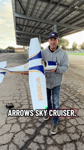 Cessna vibes without the full-scale price tag ✈️ The Arrows Skycruiser 1400mm is smooth, stable, and easy to fly. Beginner mode gyro keeps things locked in, but it still rips when you turn it off. Plug-and-play setup means bring your own battery transmitter and you’re in the air fast. This one’s pure weekend therapy. #RCPlanes #Skycruiser #CessnaVibes #RCFlying #HobbyLife