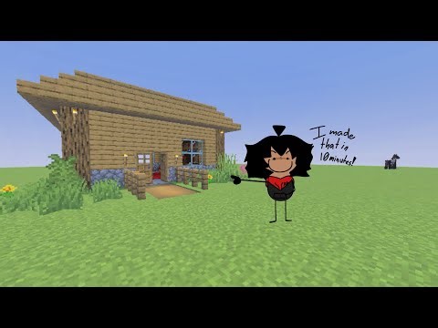 Minecraft tutorial : how to build a basic starter house