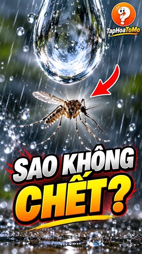 Tại Sao Giọt Mưa Không Thể Hạ Gục Con Muỗi? 🦟💧 #shorts