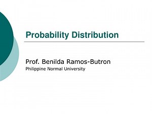 Probability Distribution - SlideServe