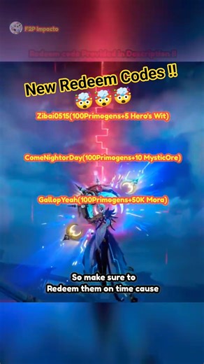 Genshin Luna 4 Redeem Codes !!