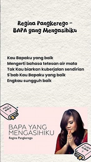 Regina Pangkerego - BAPA yang mengasihiku lirik #rohani #lirik