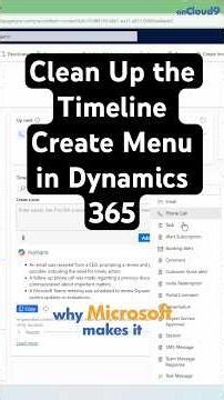 How to Remove Unused Timeline Options in Dynamics 365 #Dynamics365