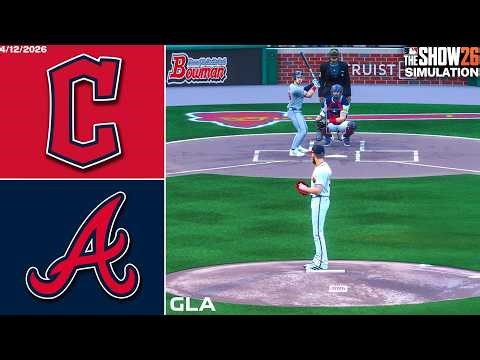 Braves vs. Guardians Simulation | 4/12/26 | MLB The Show 26 PS5 Gameplay
