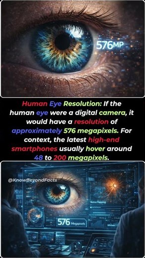 The Shocking Resolution of the Human Eye | Science Fact #facts #sciencefacts #didyouknow #shorts