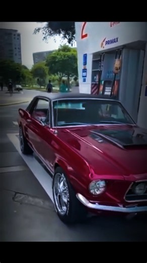 Clean classic Posted up at the gas pump 📸 #mustangnation #ford #mustanglife