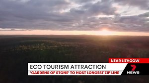 35K views · 495 reactions | Australia's longest zip line is set to open near the Blue Mountains as part of a $50 million ecotourism plan. The Gardens of Stone Park near Lithgow will host the attraction. There'll also be rock climbing, a canyon walk and camping areas along with protection for 80 rare animal species. 7NEWS at 6pm. More local news: 7news.com.au/news/Sydney #GardensOfStonePark #7NEWS | 7NEWS Sydney | Facebook