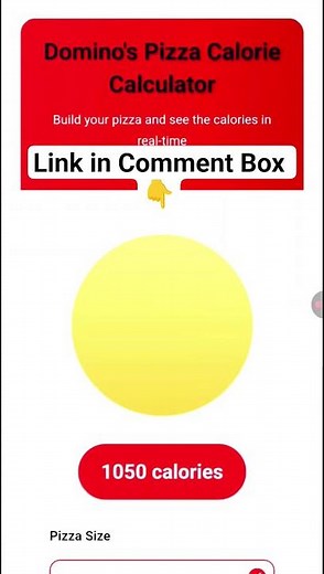 Domino's Pizza Calorie Calculator Short Video #short #dominospizza #caloriecalxualtor