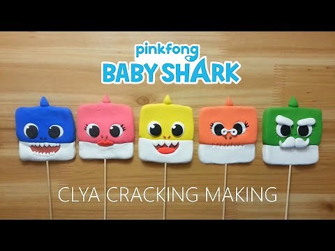 square baby shark clay cracking making 네모 아기상어 클레이로 만들기