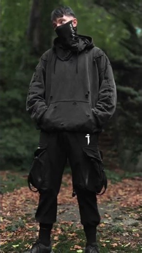 Futuristic CYBER TECHWEAR Techwear Streetwear Full Look #shorts