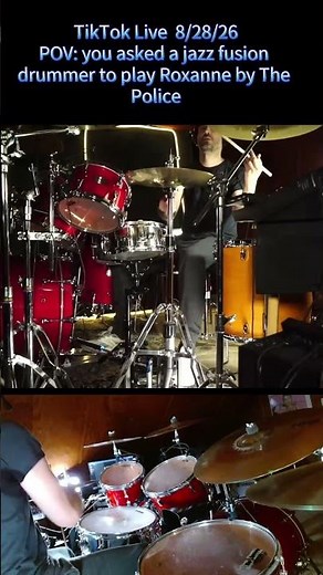 A viewer asked me to play Roxanne and...🥁🎸🎹🎶 #drums #grooveoftheday #drummer #creativdrums #drumming