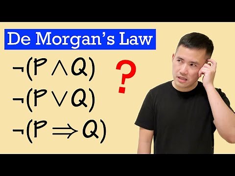 Understand De Morgan's Law! How to negate a logical statement: and, or, & implication