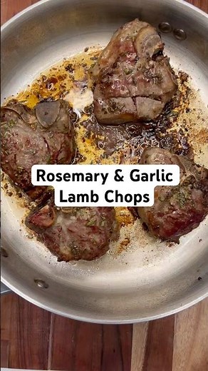 Rosemary & Garlic Lamb Chops #recipe #food #cooking #yummy #dinner