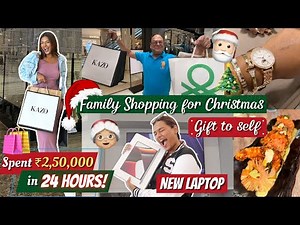 Spent Rs.2,50,000 in 24 hours 😱 Christmas Shopping with Family! VlogmaSarah'22