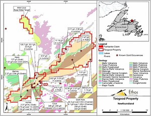 Ethos Gold Engages GoldSpot Discoveries to Evaluate Toogood Project in Newfoundland
