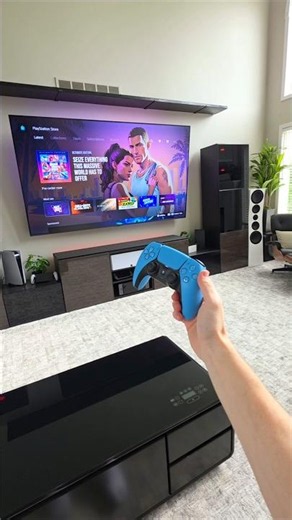 Our 100" QLED TV & THEATER LEVEL Surround Sound speakers! ✌️🔥 #gaming #gamingvideos #PS5 #speaker