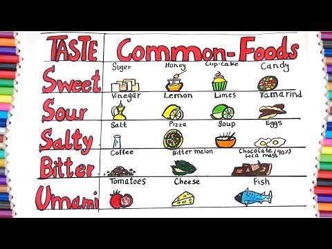 HOW TO DRAW BASIC TASTES FOOD -HOW TO DRAW 5 BASIC TASTE