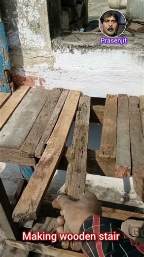 How To Make Wooden Stair Easy At Home 📶🔨 #howto #shorts #stairs #viral
