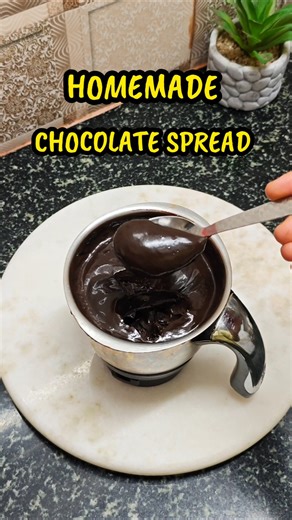 ✨Homemade chocolate spread 😍 Only 5 ingredients #homemadespread #chocolatespread #nutella