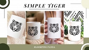 Simple Tiger Vector Design, Tiger SVG, Tiger PNG, Tiger JPG, Tiger Clipart, Tiger Silhouette, Minimal Tiger, Fierce Tiger, Tiger Art Svg - Etsy Canada