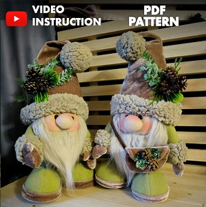 PDF Sewing Pattern “little Forest Gnome” | 35 Cm (13.8") Scandinavian DIY Handmade   Free Video Tutorial - Etsy