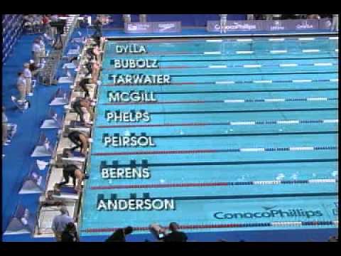 Nationals 2009 Men's 100m Fly Final - Phelps World Record