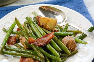 Green Beans with Bacon, Potatoes, and Sausage